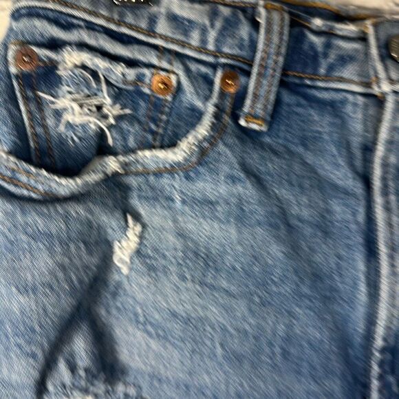 Abercrombie & Fitch The Mom Short Jean High Rise Curve Love Jeans size 4 27 - Picture 4 of 9